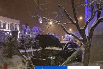 Nehoda v Raci Auto skoncilo v dvore rodinneho domu