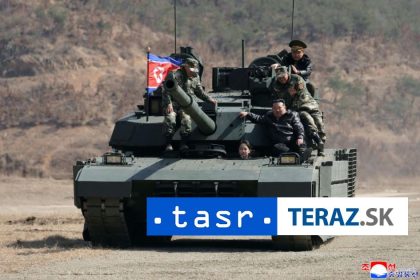 Vodca Kim Cong un a jeho dcera Cchu e sa previezli na novom tanku